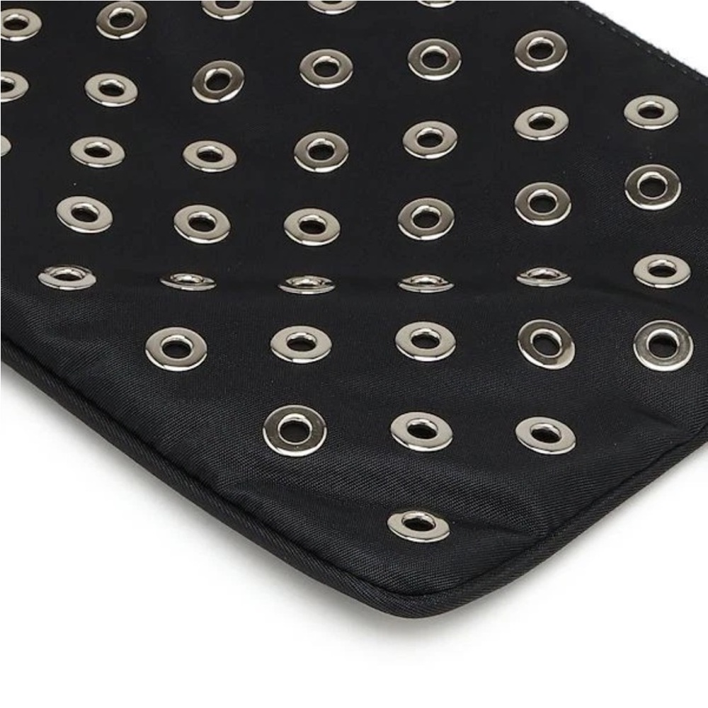 Prada Black Wristlet with Silver Eyelets - Picture 9 of 12